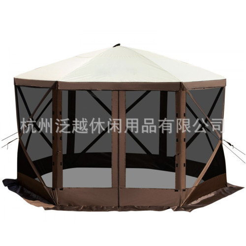 戶外露營帳篷 防蚊網紗自動速開帳篷 草原可攜式庭院室外遮陽棚