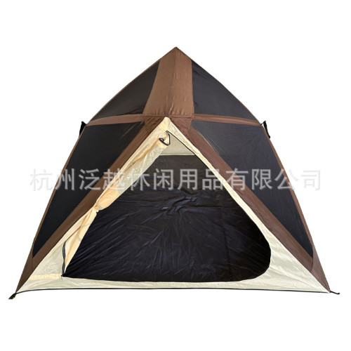 三角帳沙灘帳篷便攜式戶外露營金字塔折曡帳篷全自動三秒速開帳篷