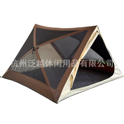 三角帳沙灘帳篷便攜式戶外露營金字塔折曡帳篷全自動三秒速開帳篷