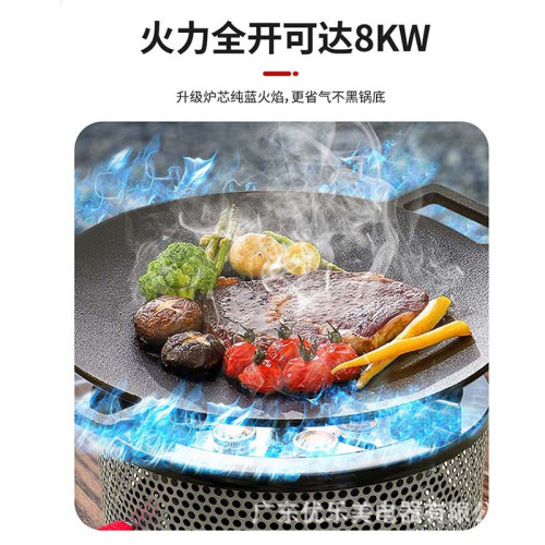 跨境戶外六星猛火爐便攜分體式小巧猛火防風三氣通用野外野營爐具