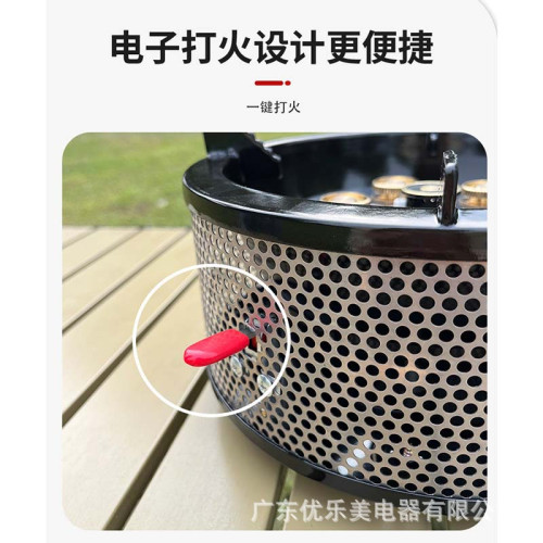 跨境戶外六星猛火爐便攜分體式小巧猛火防風三氣通用野外野營爐具
