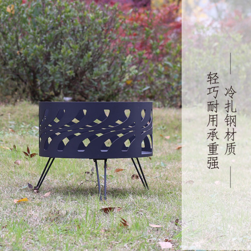 戶外庭院篝火燒烤爐家用室內取暖柴火爐火盆圍爐烤火爐煮茶燒烤架