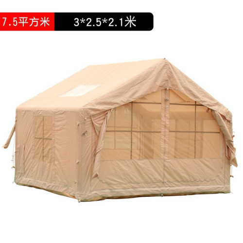 8平米充氣帳篷戶外露營過夜防雨厚露營大房間一房一室野外小屋