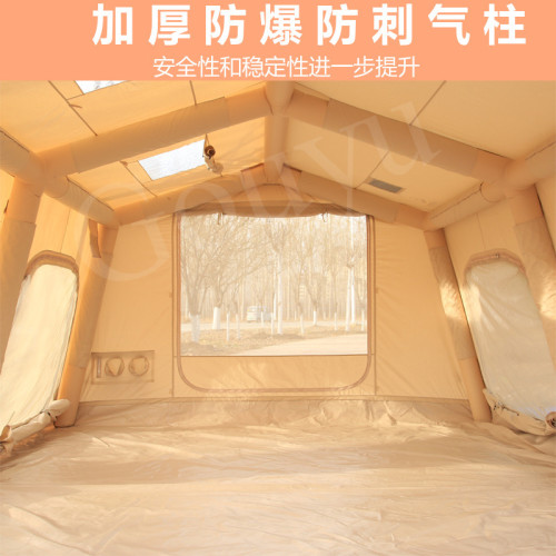 充氣帳大空間一體式防風雨露營免搭全自動帳篷屋脊帳