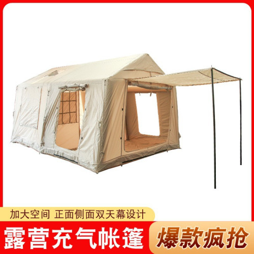 12平充氣帳篷戶外折曡便攜式露營全套過夜防雨帳篷小屋