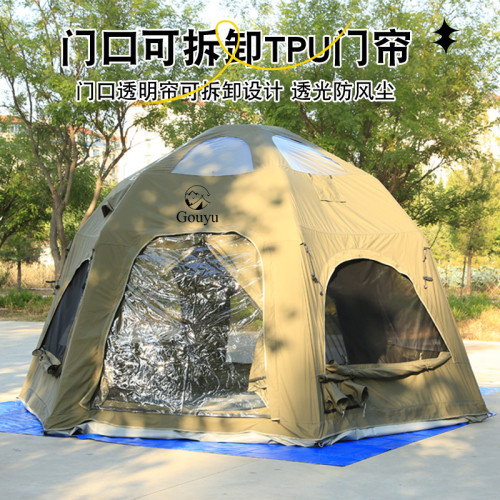 充氣帳篷戶外露營秋冬保暖野營過夜小房屋野外裝備棉布球形