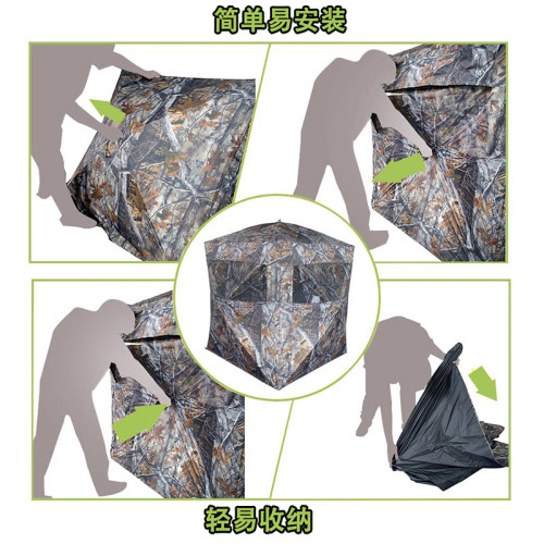 跨境戶外透眡隱藏帳篷觀鳥防偽裝帳篷迷彩速開打獵狩獵帳篷便攜