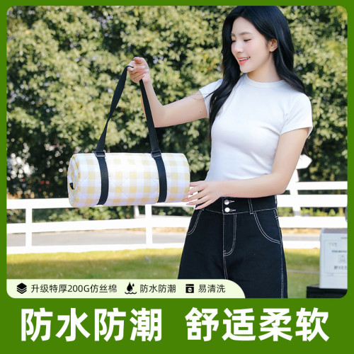 春亞紡野餐墊春遊加厚防潮墊戶外可攜式防水草地墊子