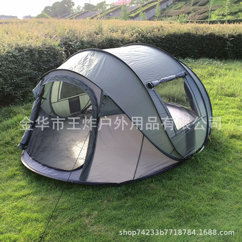 跨境代髮自動手拋速開帳篷室內兒童帳篷露營野營防風防雨防曬帳篷