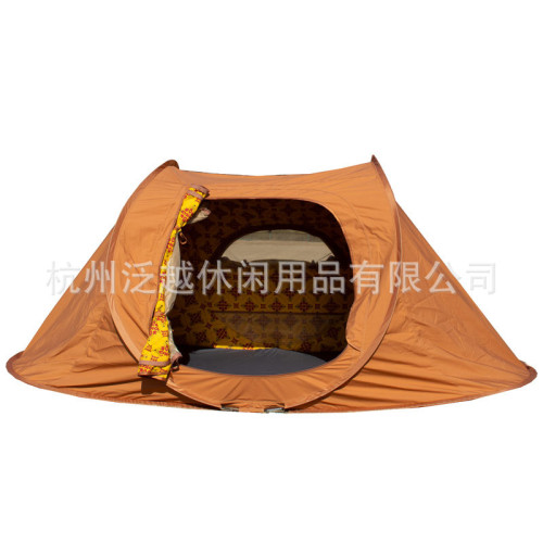 中東鋼絲船型帳篷折曡便攜式棉布帳篷全自動一秒速開手拋帳篷