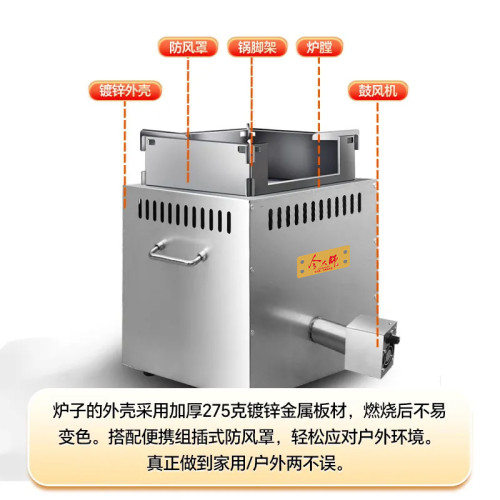 新品柴火灶家用便攜式柴火爐新型方形爐具猛火灶戶外野炊爐燒木柴