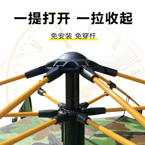 戶外野營露營雙人單人迷彩全自動防曬折曡可攜式夏令營軍訓帳篷