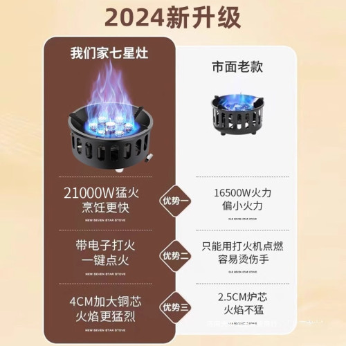 七星爐灶戶外便攜卡式爐防風猛火燃氣爐野外爐具露營炊具煤氣爐灶