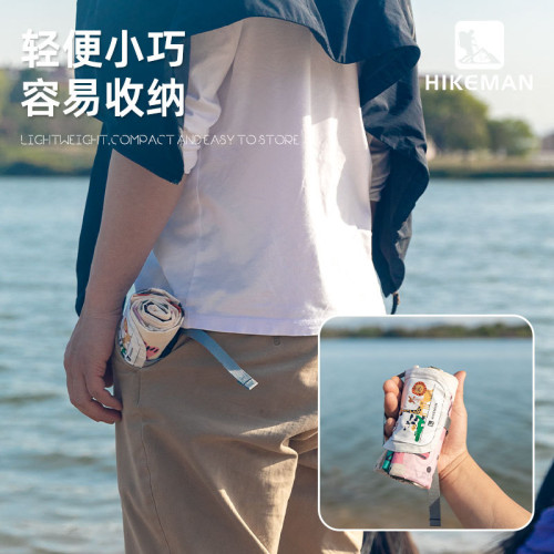 戶外超輕野餐墊可攜式口袋地墊防水防潮兒童露營海邊沙灘草坪墊子小