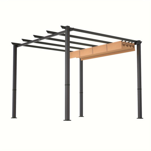 10' X 10' Aluminum Patio Pergola with Retractable Pergola