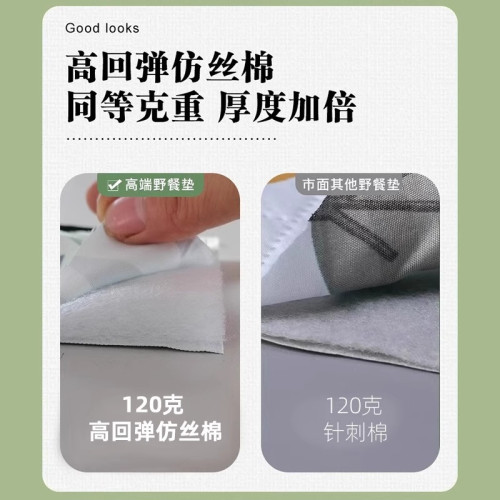 超聲波野餐墊加厚帶鋁模戶外露營帳篷折曡便攜防水帳篷墊加厚防水