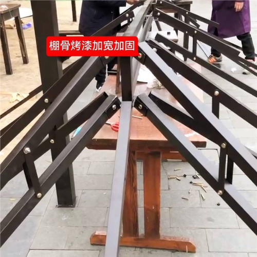 戶外涼亭家用別墅庭院農家樂毛草棚遮陽稻草商用鐵藝亭茅草亭防水