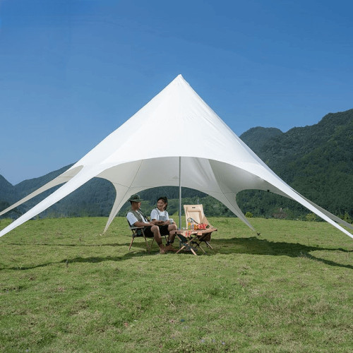 ticify 戶外八爪魚露營家用駝峰雲頂天幕單雙三峰帳篷防雨超大營