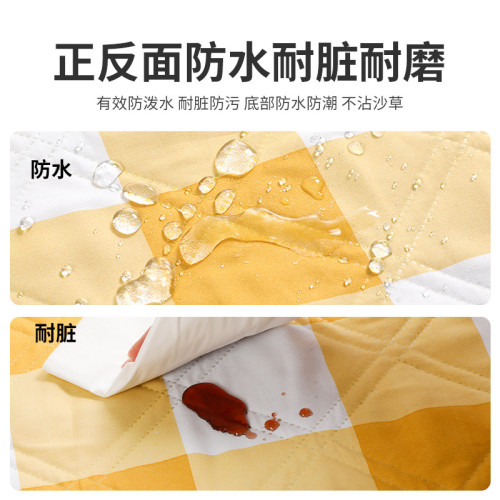 戶外絨布野餐墊加厚野餐布可攜式防水露營墊子防水草坪野炊地墊