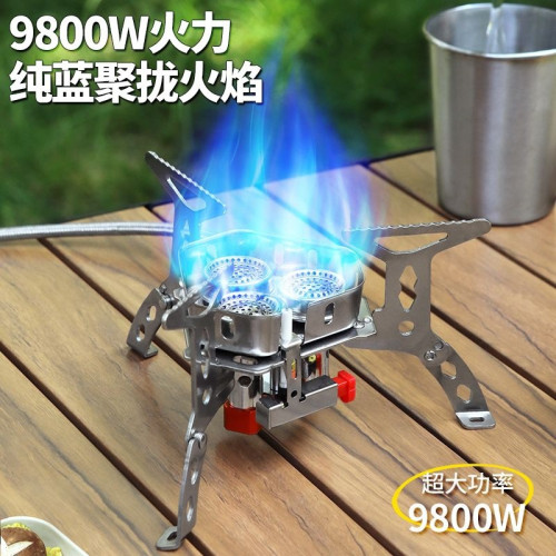 戶外爐頭爐具分體式野營氣爐便攜野餐扁氣爐具電子打火爐頭