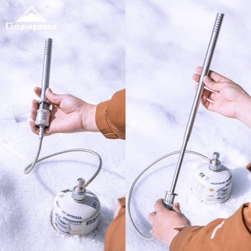 Campingmoon柯曼XD-6-NE火炬噴槍戶外露營野炊生火燒烤點碳不鏽鋼