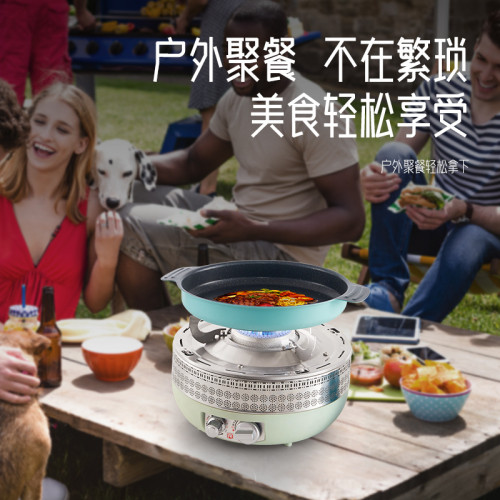 戶外圍爐便攜式卡式爐露營煮茶爐圓形室內取暖爐家用液化氣烤火爐