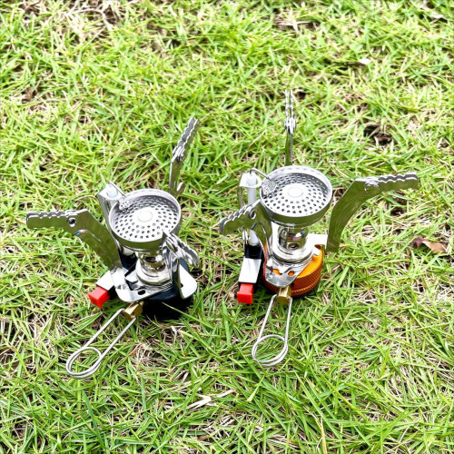 戶外爐頭野炊野營爐具一體式迷你爐頭帶電子打火丁烷燃氣爐迷你爐