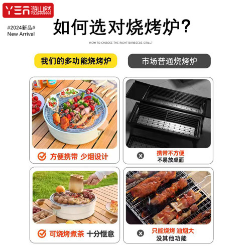 圍爐煮茶烤火爐套裝室內家用多功能燒烤爐冬天戶外火盆炭器具全套