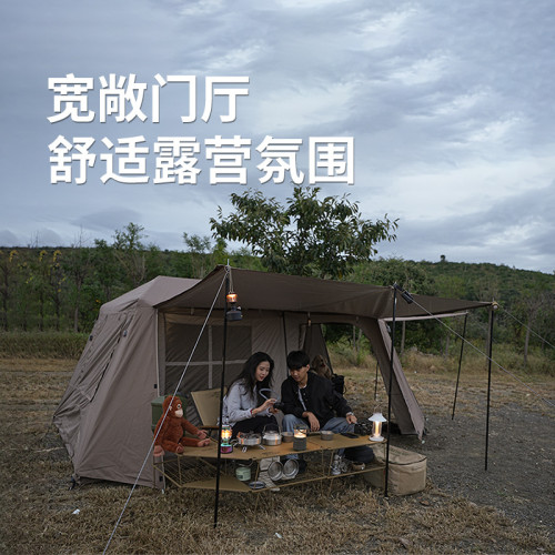 軍鑫戶外郊遊屋脊13帳篷免搭快搭野營全自動防暴雨露營沙灘帳篷
