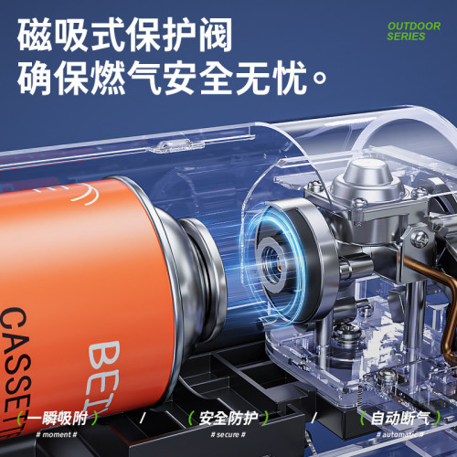 卡式爐三芯便攜式折曡卡斯卡磁爐野外露營爐具炊具燃氣火鍋煮茶爐