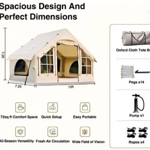 quick opening family inflatable tent out door camping