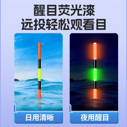 磯釣遠投大物滑漂咬鉤變色浮漂日夜兩用加粗醒目路滑浮標夜光魚漂