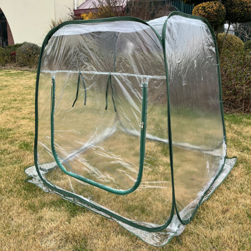 跨境PVC可折曡透明溫室暖房迷你花房花園罩防蟲多肉植物溫室大棚