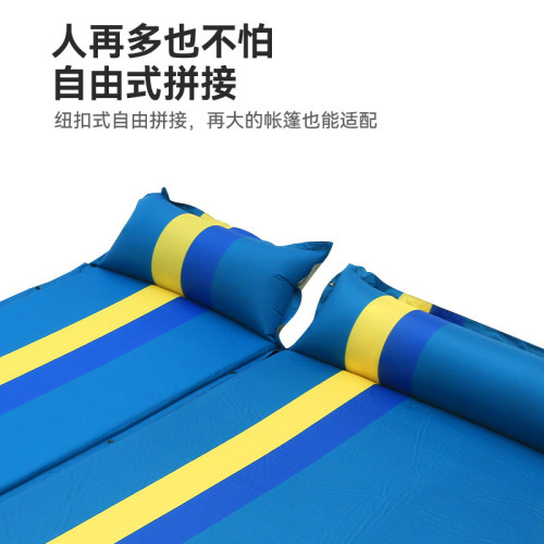 跨境戶外自動充氣墊 加寬隔髒防潮雙人充氣墊自動充氣墊