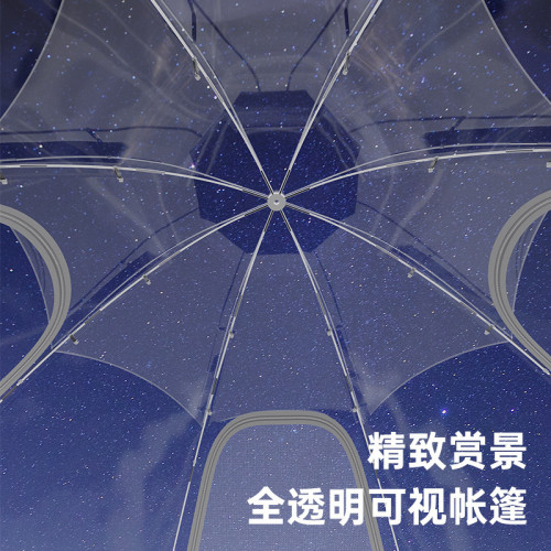雙層透明星空帳篷戶外野營冬季庭院陽光房網紅泡泡屋辳家樂餐飲