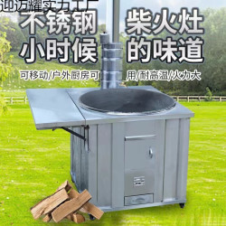 新款高性價比柴火爐灶家用不鏽鋼辳村新款無菸燒木材戶外移動鉄鍋