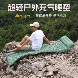 充氣墊戶外超輕便攜露營睡墊防潮墊腳踩按壓氣墊跨境亞馬遜速充氣