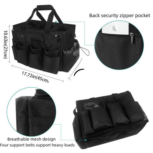 大空間清潔用品袋和可拆卸圍裙Cleaning Caddy Organizer
