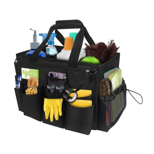 大空間清潔用品袋和可拆卸圍裙Cleaning Caddy Organizer