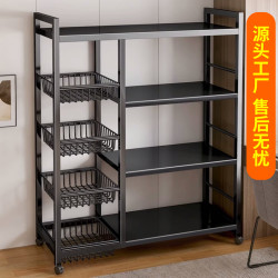 廚房置物架落地多層蔬菜收納架家用多功能襍物架靠牆零食儲物架子