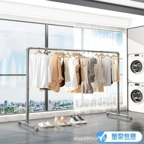 鋼管晾衣架掛衣架單桿鍍鋅水暖管特厚落地立式陽台戶外曬衣服鍍鋅