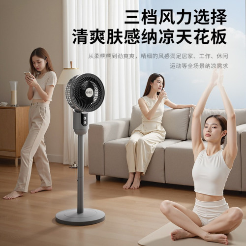 小型循環扇家庭循環落地扇新款搖頭風扇家用辦公室兩用靜音廠家