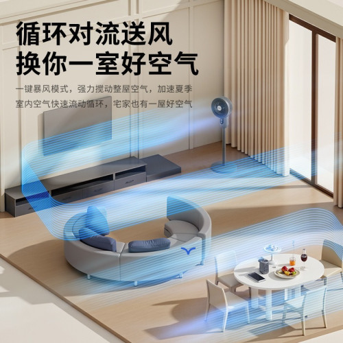 小型循環扇家庭循環落地扇新款搖頭風扇家用辦公室兩用靜音廠家