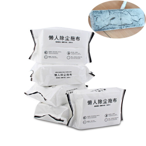 靜電除塵紙一次性拖把替換布地板吸塵粘毛乾溼兩用無紡布拖地紙