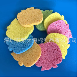 百潔布木槳棉海綿塊 油切寶清潔吸油海綿 卡通小熊小鴨木漿棉