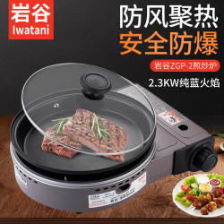 巖穀ZGP-2煎炒爐卡式爐便攜防風燒烤肉爐具戶外燃氣爐子瓦斯爐頭