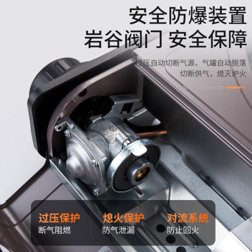巖穀ZGP-2煎炒爐卡式爐便攜防風燒烤肉爐具戶外燃氣爐子瓦斯爐頭