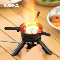 NURGAZ露營爐具分體式可折曡爐頭帶電子打火氣爐便攜猛火爐防風
