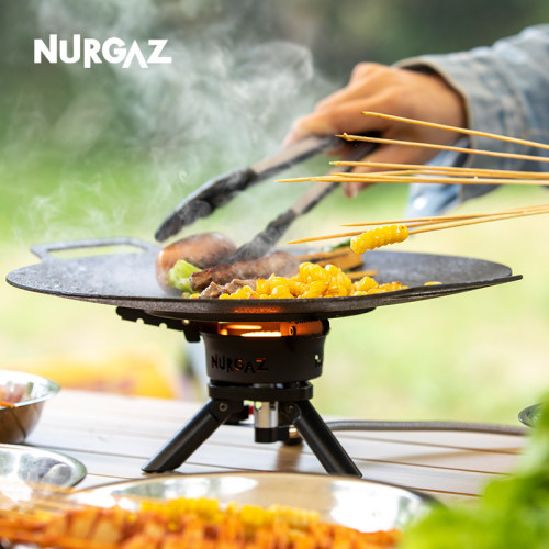 NURGAZ露營爐具分體式可折曡爐頭帶電子打火氣爐便攜猛火爐防風