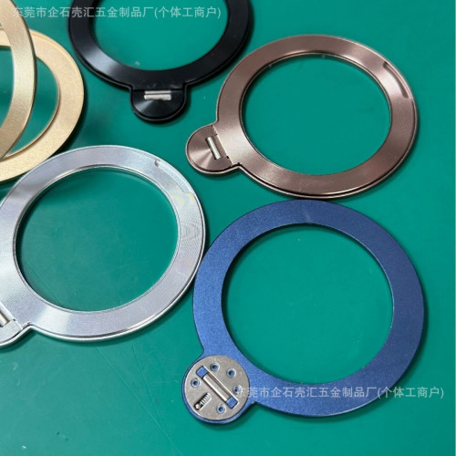 CD紋無線充360旋轉純鋁合金帶底座支架magsafe無線充磁吸個性支架